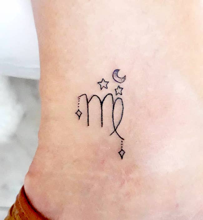 Sternzeichen Jungfrau Tattoo Klein
