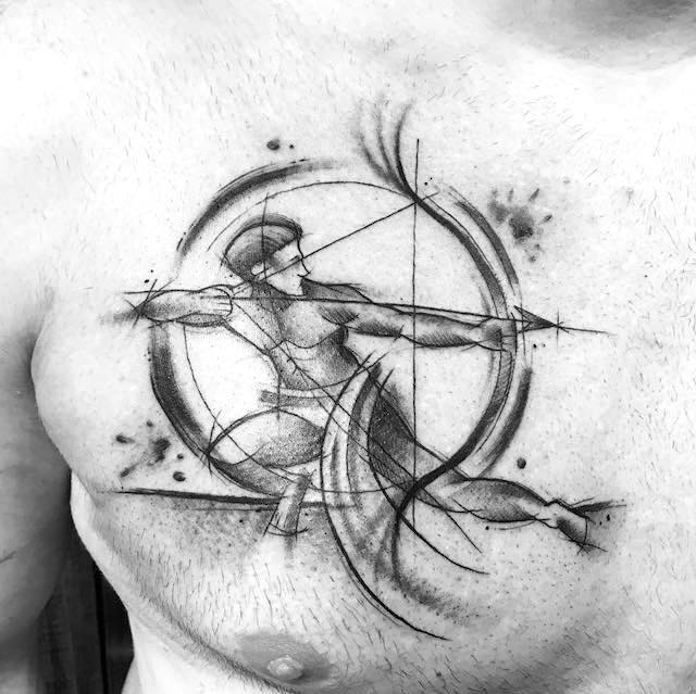 Sternzeichen Schutze Tattoo Manner