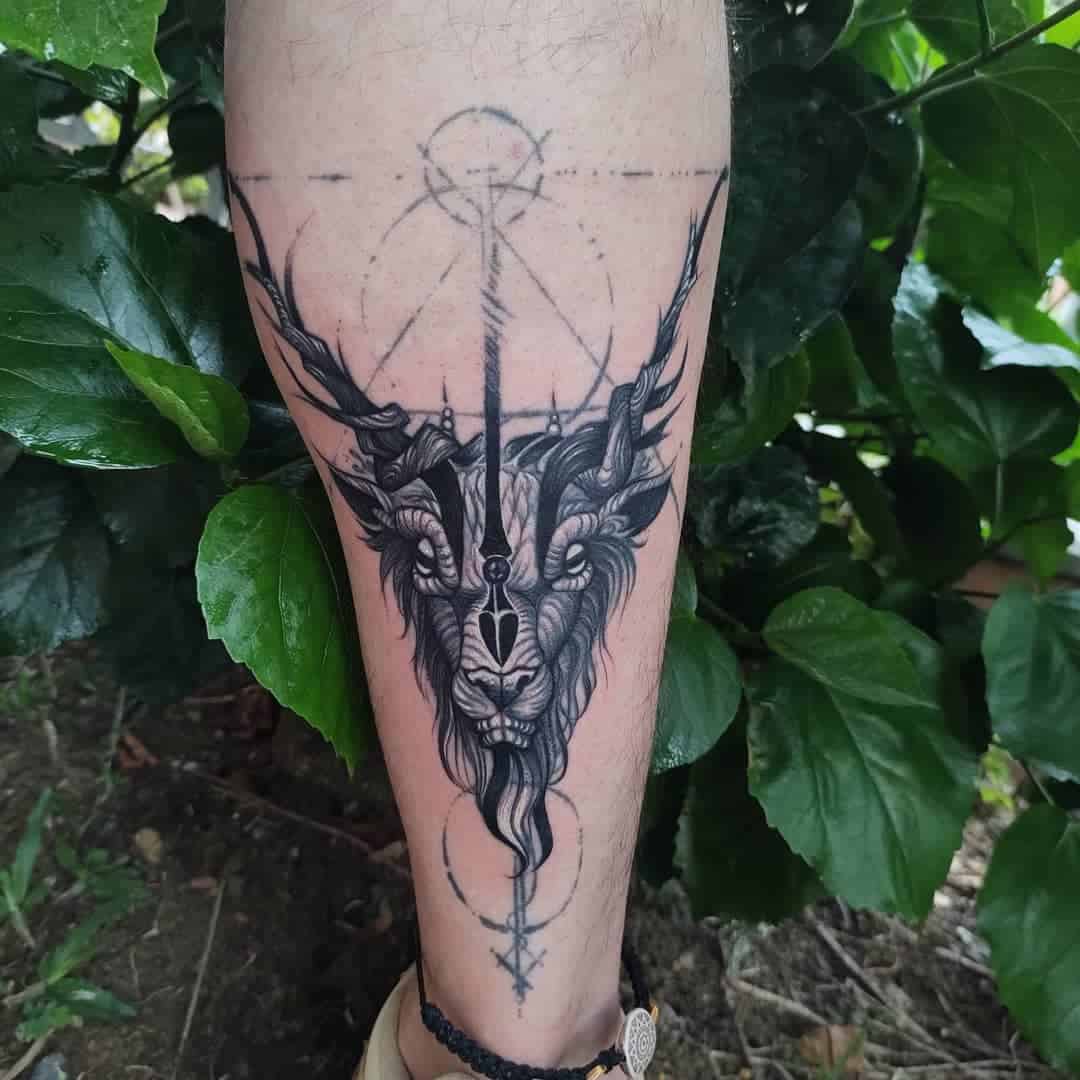 Steinbock Tattoo Klein