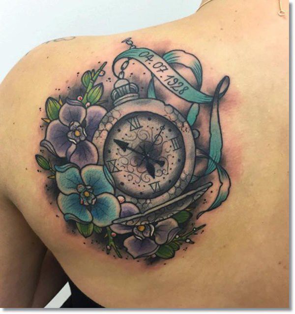 tatuaz zegar kieszonkowy 101