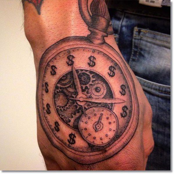 tatuaz zegar kieszonkowy 11