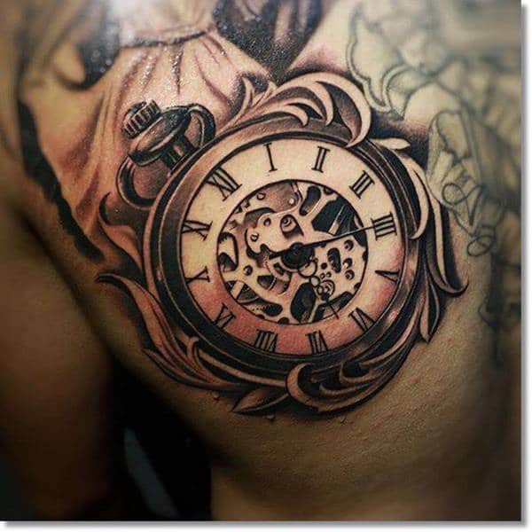 tatuaz zegar kieszonkowy 13