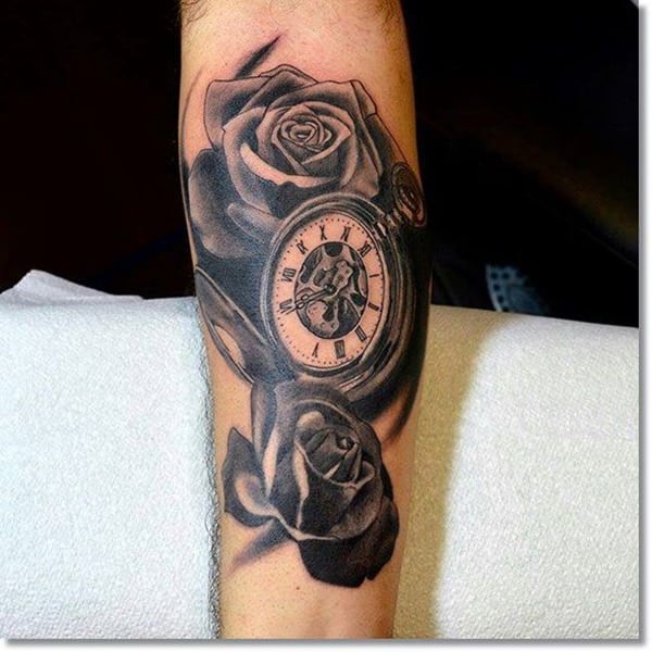 tatuaz zegar kieszonkowy 135