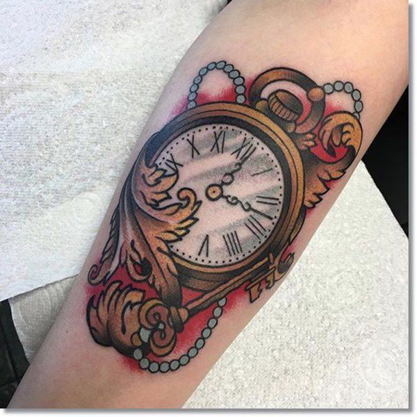 tatuaz zegar kieszonkowy 143
