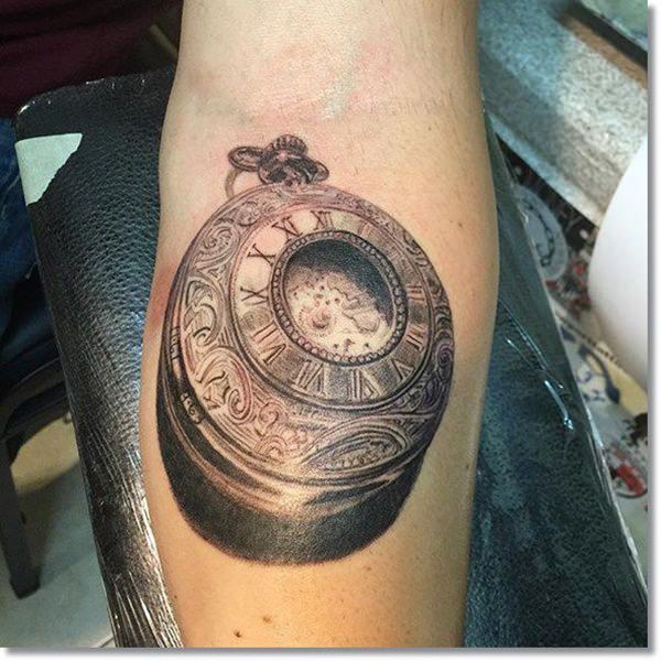 tatuaz zegar kieszonkowy 157