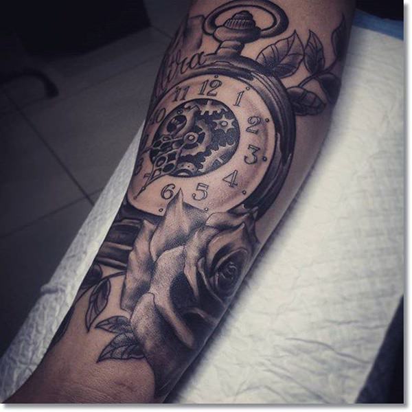tatuaz zegar kieszonkowy 161