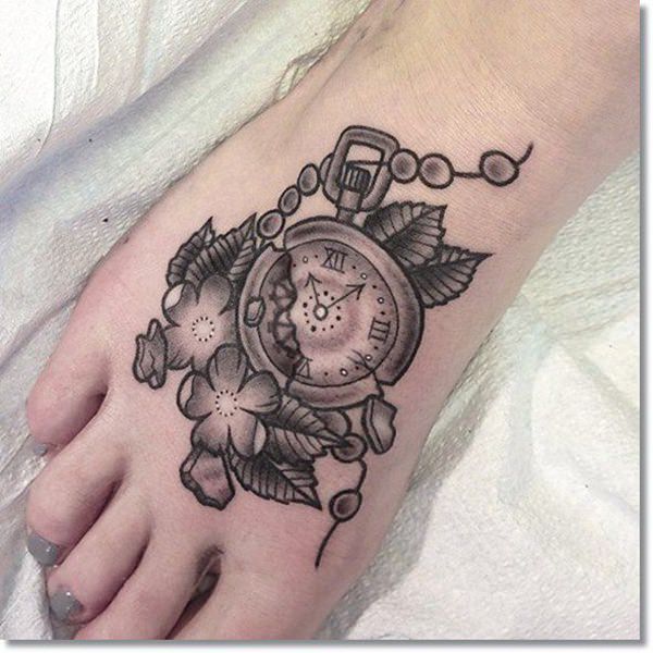 tatuaz zegar kieszonkowy 185