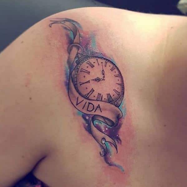 tatuaz zegar kieszonkowy 19
