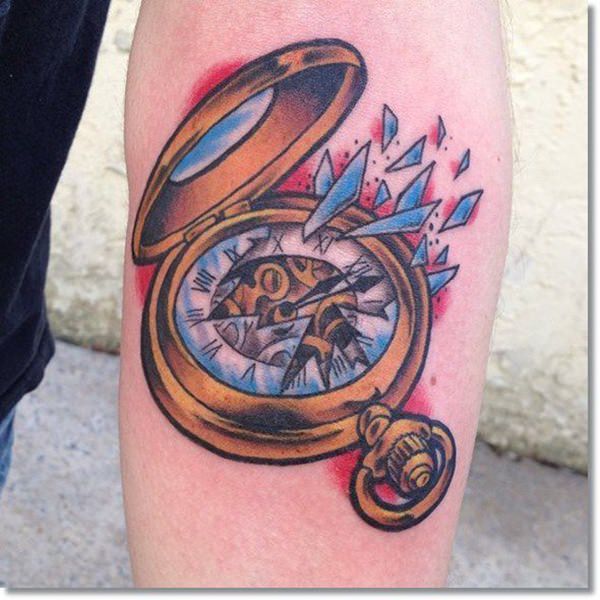 tatuaz zegar kieszonkowy 195
