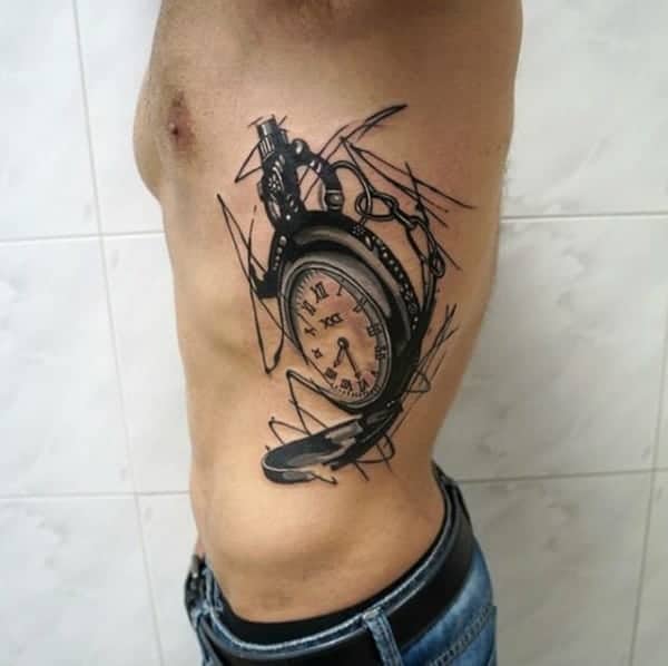 tatuaz zegar kieszonkowy 245