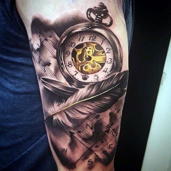 tatuaz zegar kieszonkowy 251