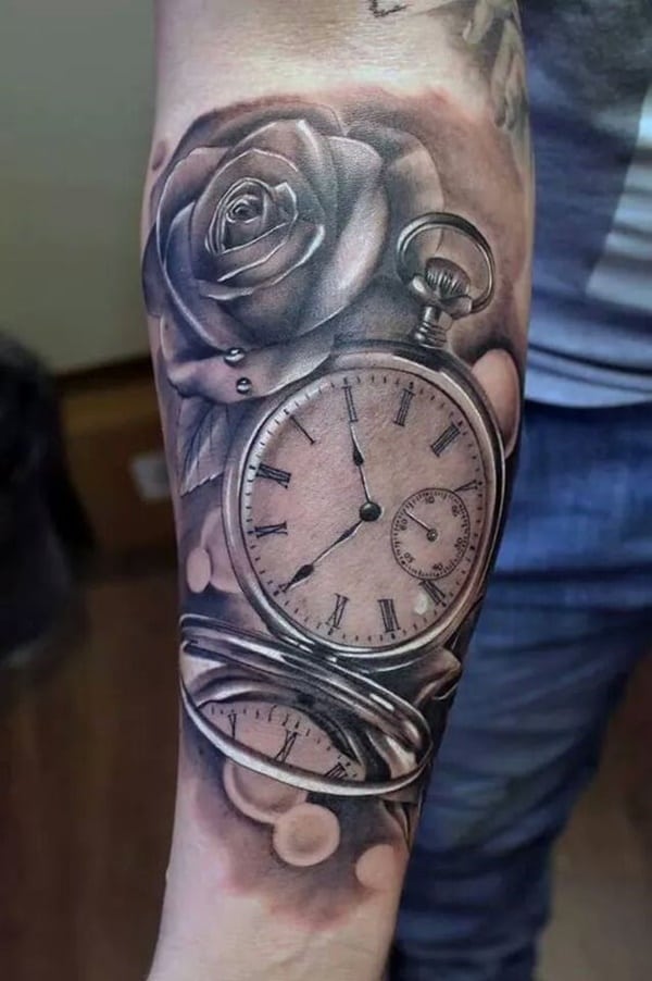 tatuaz zegar kieszonkowy 273