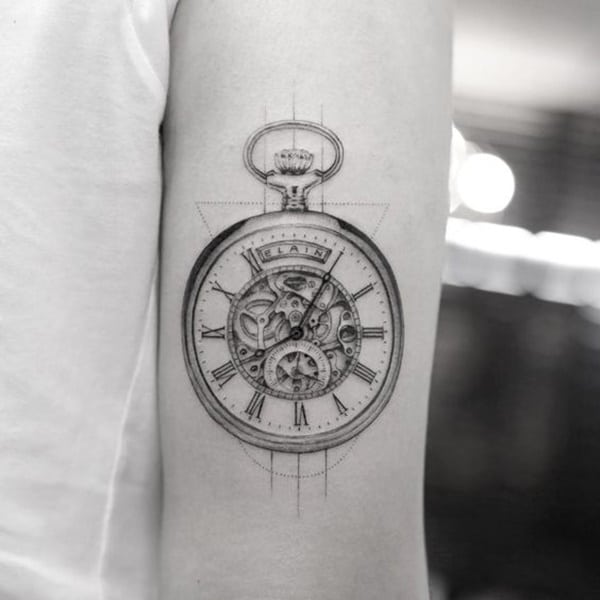 tatuaz zegar kieszonkowy 291