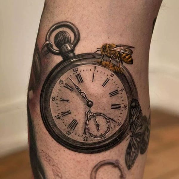 tatuaz zegar kieszonkowy 301