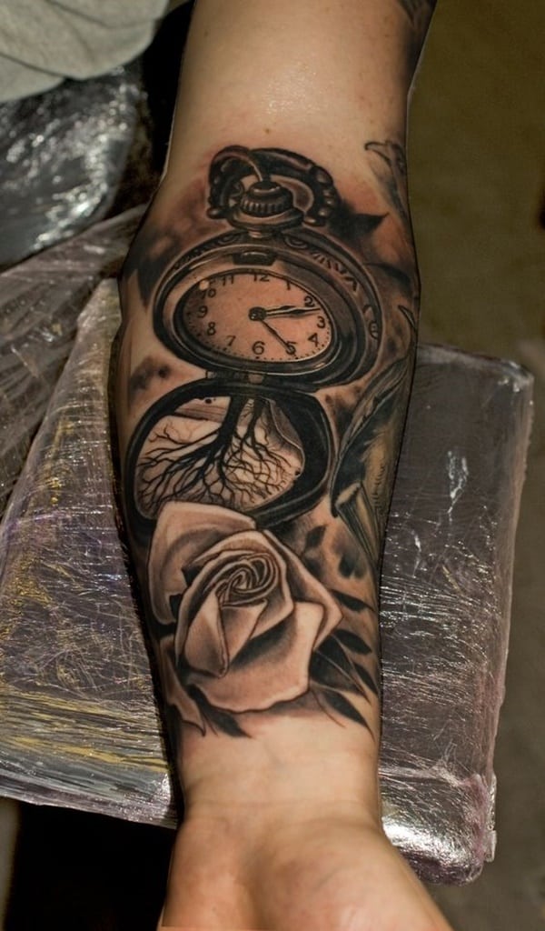 tatuaz zegar kieszonkowy 329