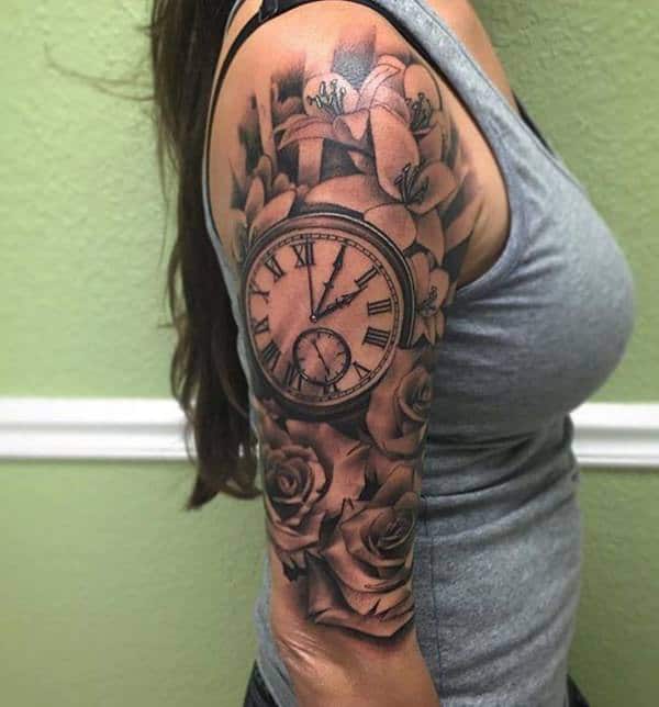 tatuaz zegar kieszonkowy 35