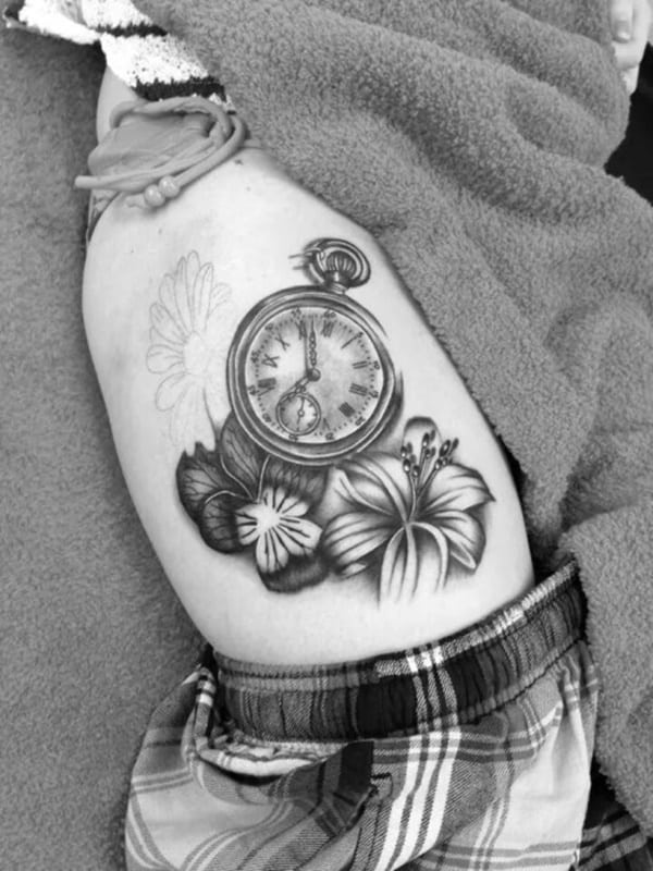 tatuaz zegar kieszonkowy 371