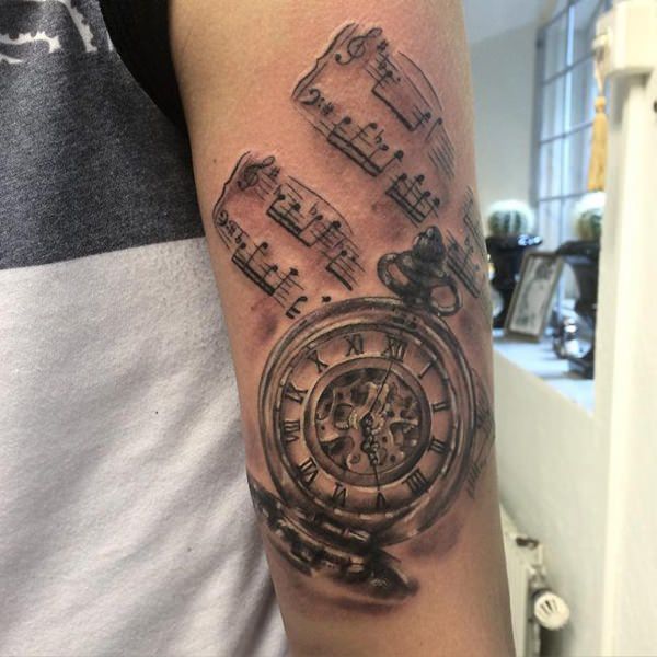 tatuaz zegar kieszonkowy 43