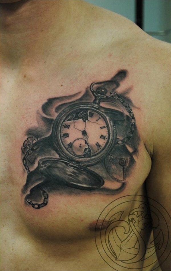 tatuaz zegar kieszonkowy 437