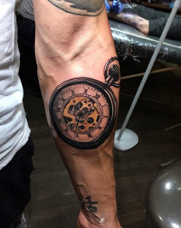 tatuaz zegar kieszonkowy 457
