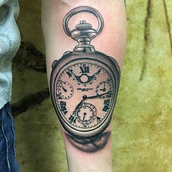 tatuaz zegar kieszonkowy 497