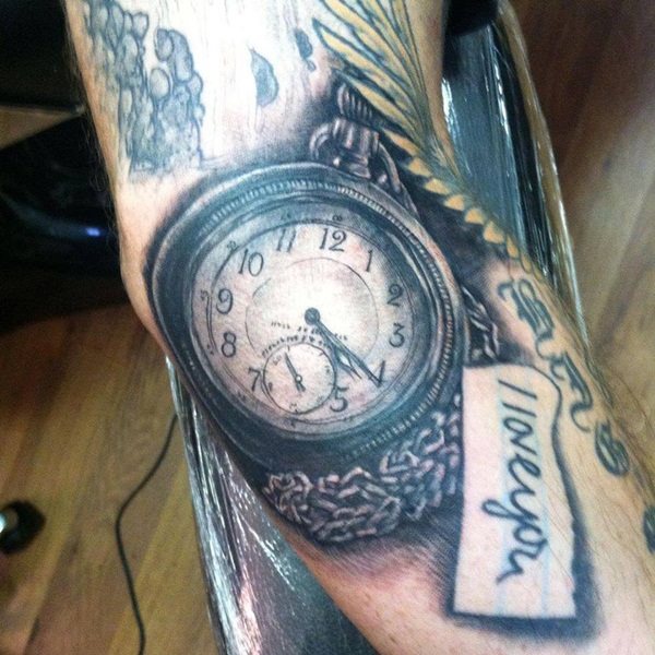 tatuaz zegar kieszonkowy 565