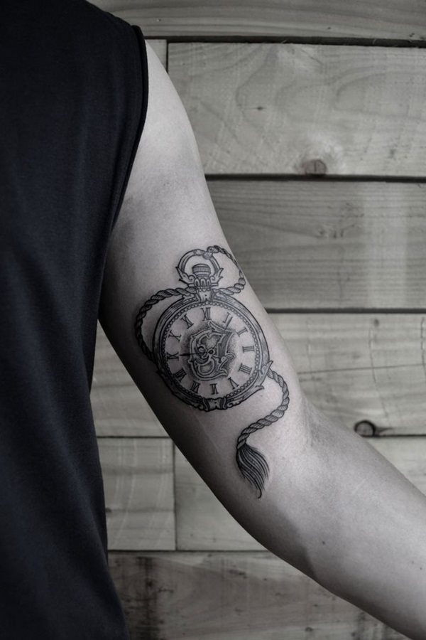 tatuaz zegar kieszonkowy 569