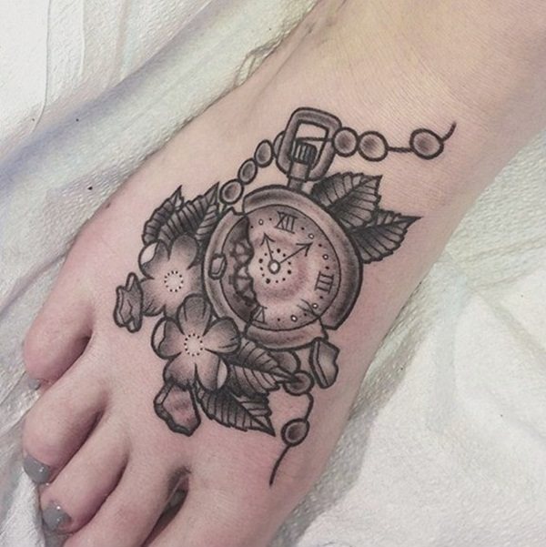 tatuaz zegar kieszonkowy 573