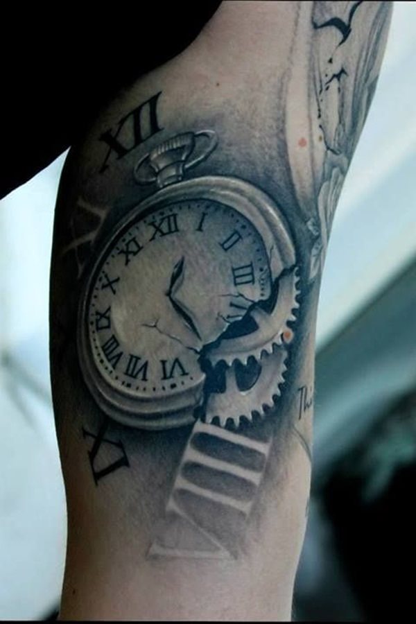 tatuaz zegar kieszonkowy 589