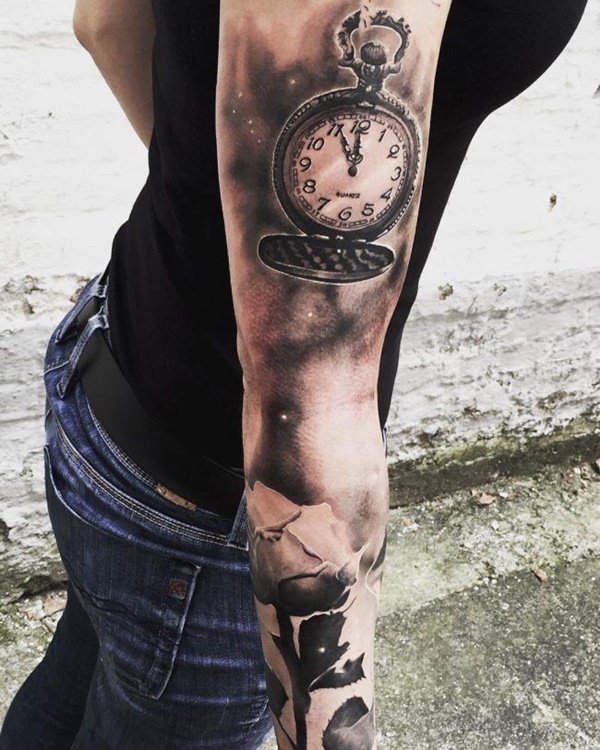 tatuaz zegar kieszonkowy 67