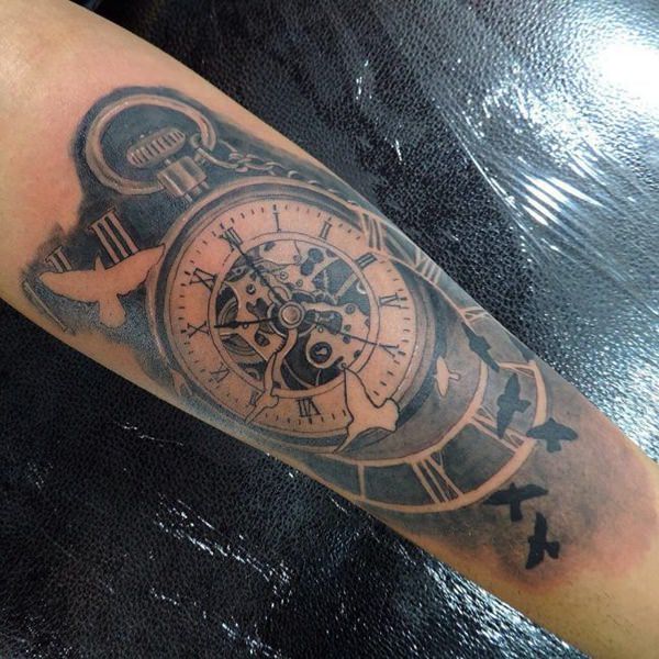 tatuaz zegar kieszonkowy 69