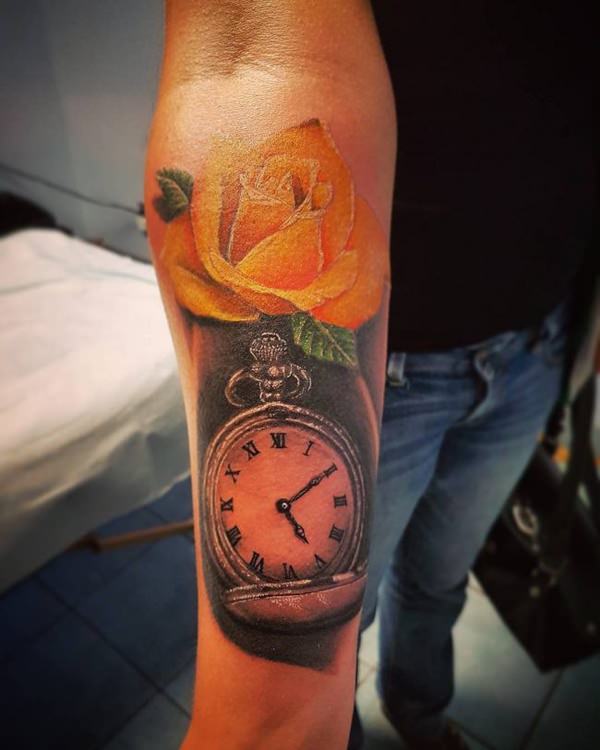 tatuaz zegar kieszonkowy 71