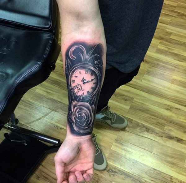 tatuaz zegar kieszonkowy 713